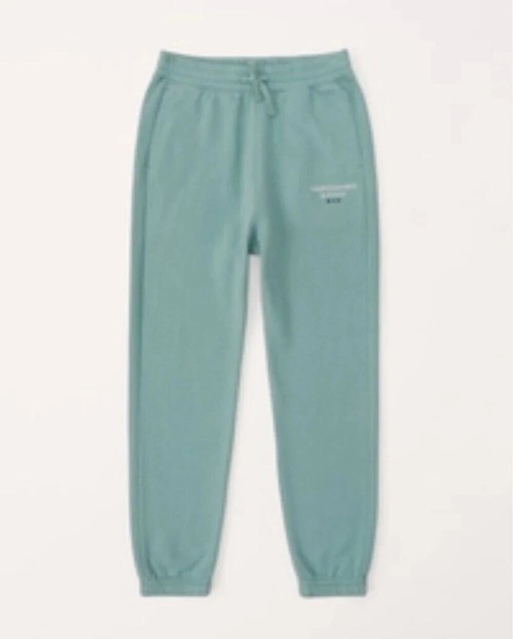 NWT Abercrombie Fitch Kids Active Logo Joggers 11/12 Teal